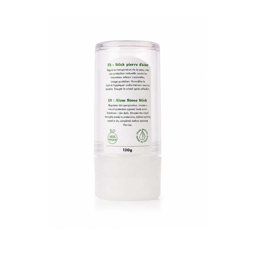 Piatră de Alaun în recipient de plastic - Deodorant natural, 120g
