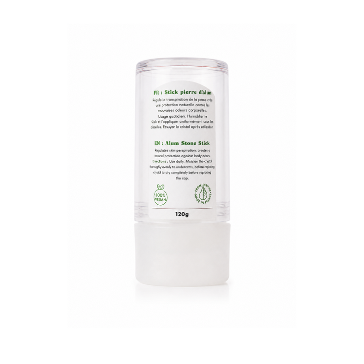 Piatră de Alaun în recipient de plastic - Deodorant natural, 120g