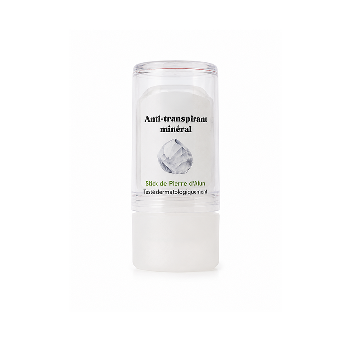 Piatră de Alaun în recipient de plastic - Deodorant natural, 120g