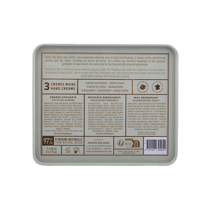 Set cadou cu 3 creme de mâini – Miere, Migdale și Provence | 3 × 30 ml