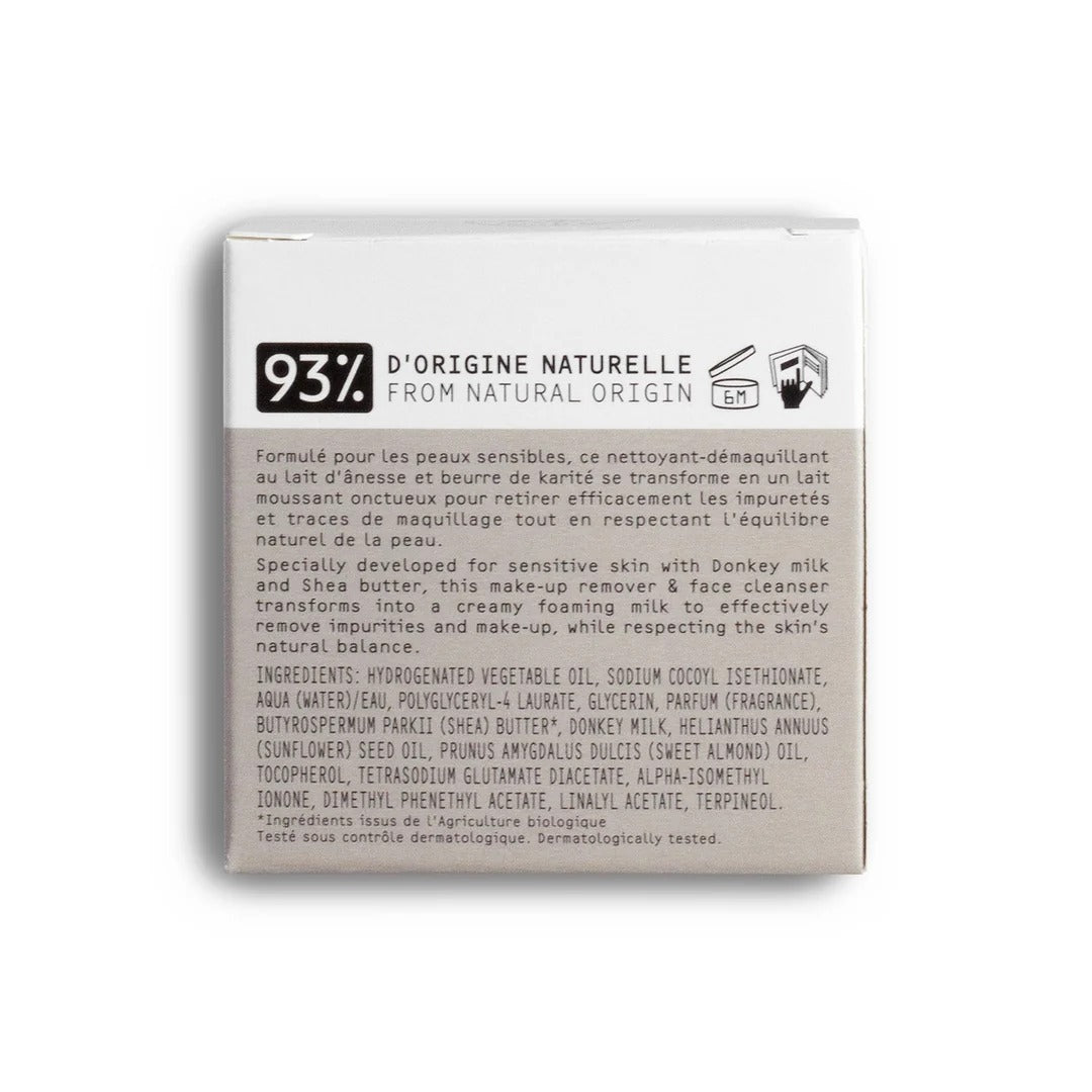 Demachiant & Cleanser Solid Delicat cu Lapte de Măgăriță, 60g