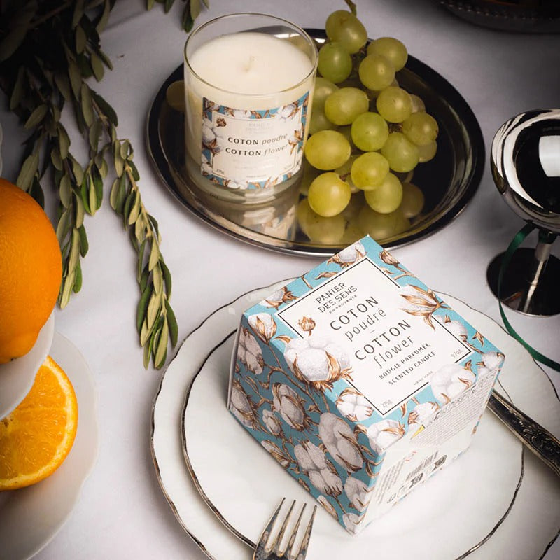 Lumânare parfumată ceară vegetală 275g - Parfum Floare de Bumbac