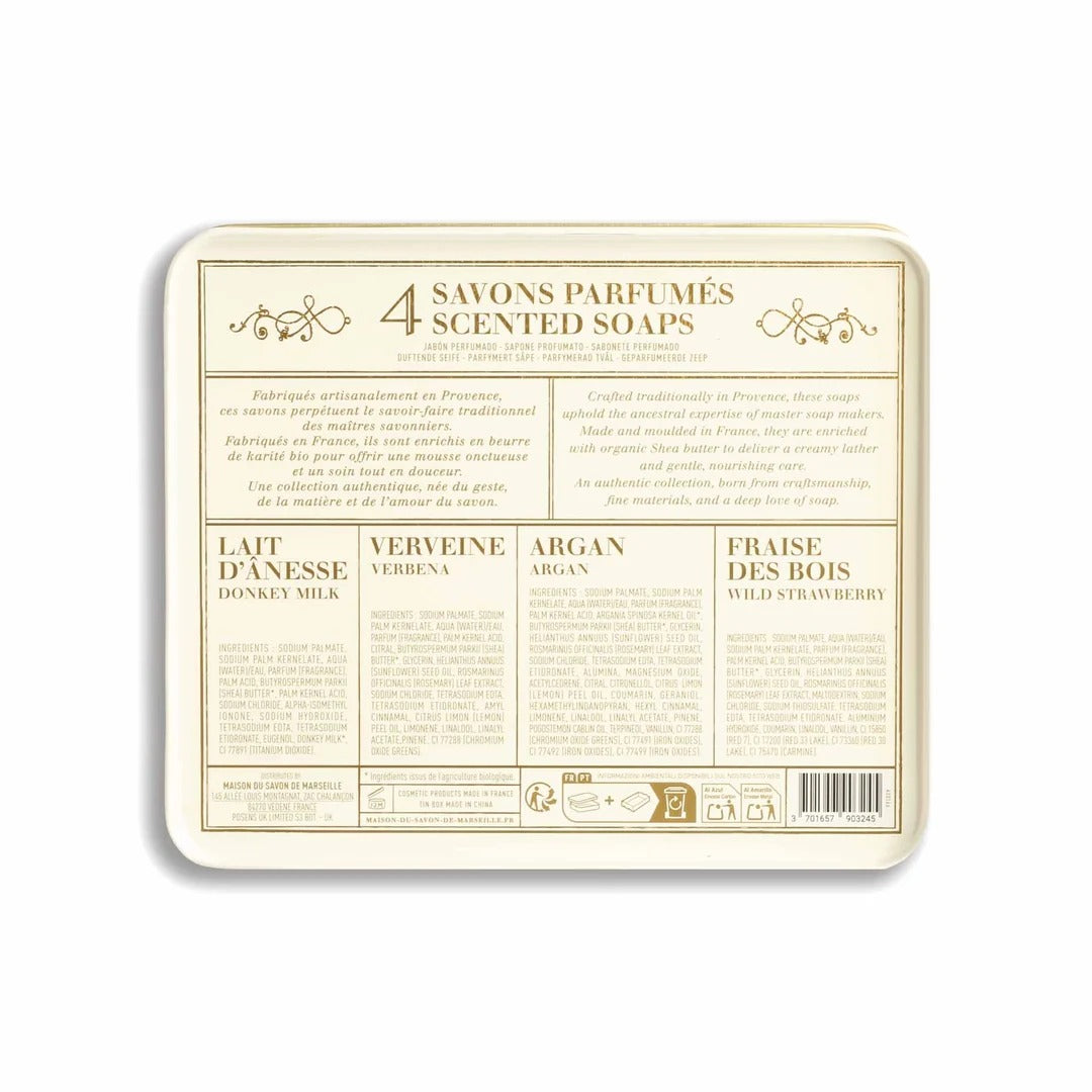 Set cadou Collection – 4 săpunuri parfumate cu unt de shea | 4 × 60 g