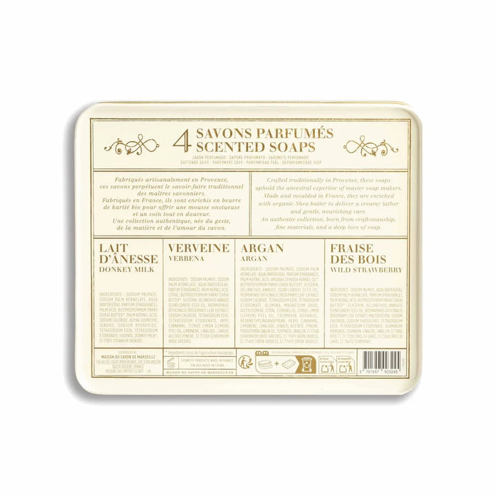 Set cadou Collection – 4 săpunuri parfumate cu unt de shea | 4 × 60 g