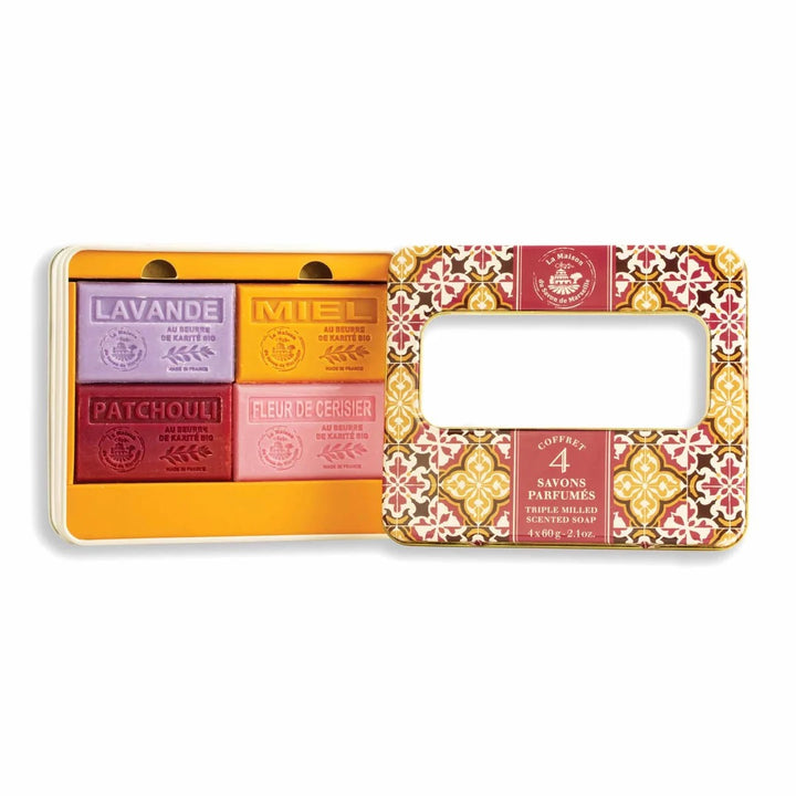 Set cadou Découverte – 4 săpunuri parfumate cu unt de shea | 4 × 60 g