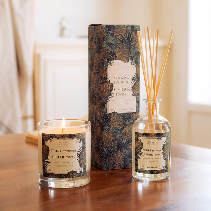 Lumânare parfumată ceară vegetală, 275g - Parfum Lemn de Cedru